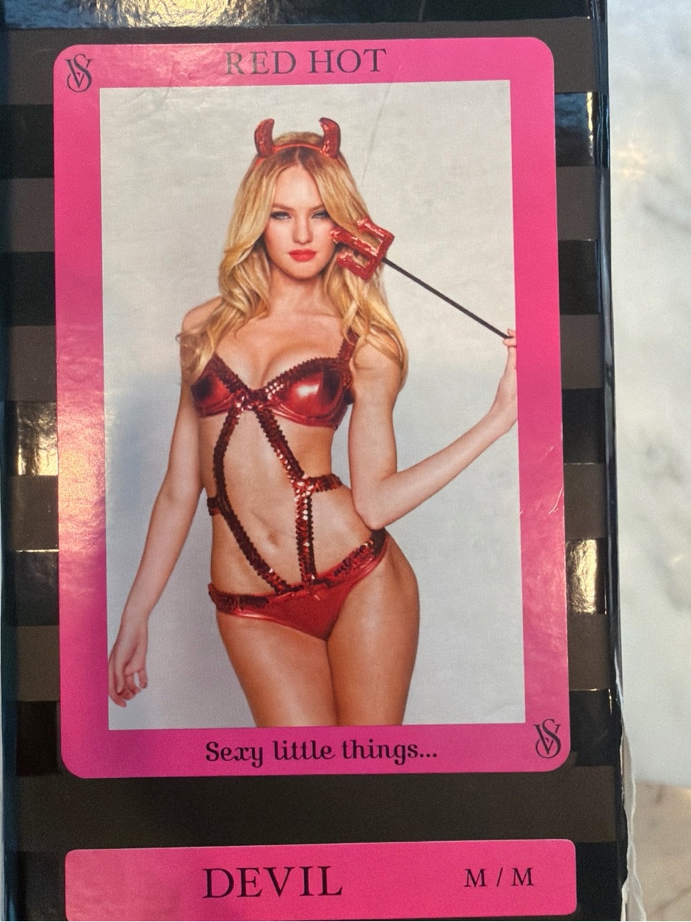 Victoria's Secret Devil Red Set New Medium Vintage Sexy little things costume